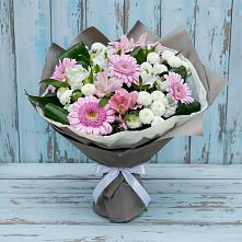 Букет цветов из:  Герберы, Альстромерии и Хризантемы #REPLACE_PRED# Ям