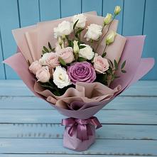 Букет цветов из:  Розы и Лизиантусы в Ям