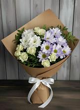 Букет цветов из:  Хризантемы и Розы в Ям