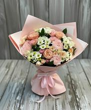 Букет цветов из:  Гвоздики, Розы и Хризантемы в Ям