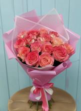 Букет 15 Розовых роз Равель в Ям